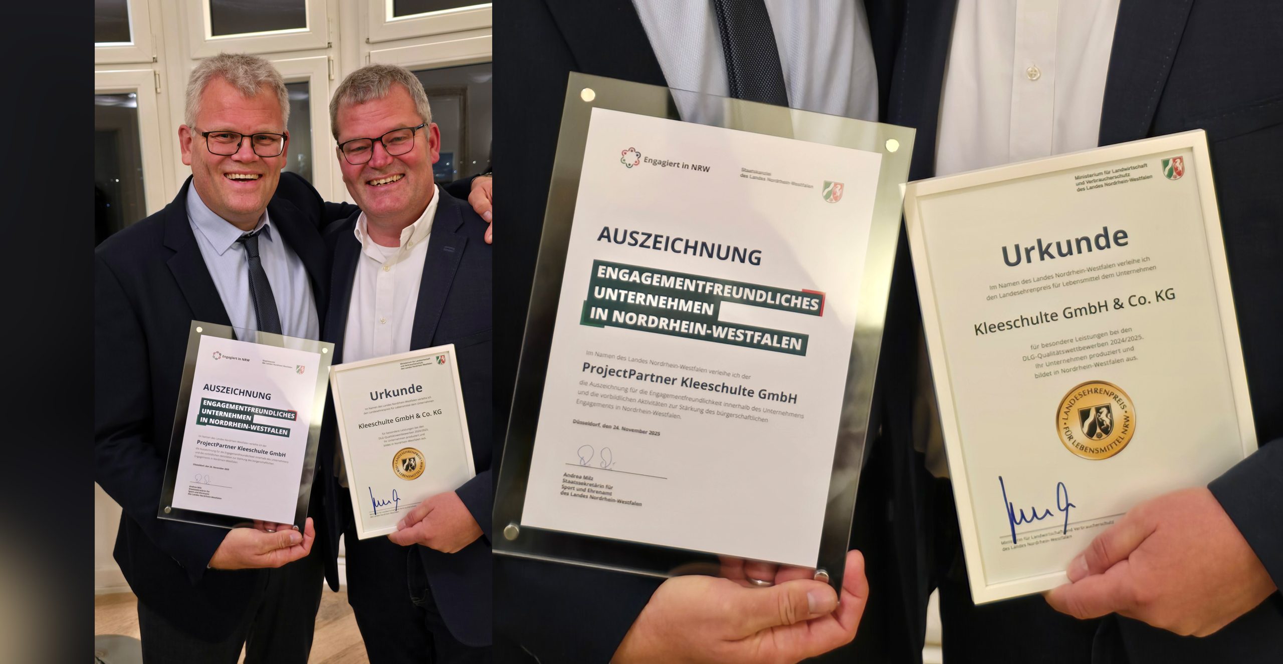 Auszeichnung für soziales Engagement & Landesehrenpreis: ProjectPartner und Ölmühle Kleeschulte aus Büren im Fokus.